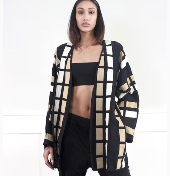 Yak Magik Jackets & Blazers - Vintage 90s Yak Magik Colorblock Cotton Quilted Oversized Kimono Jacket Large